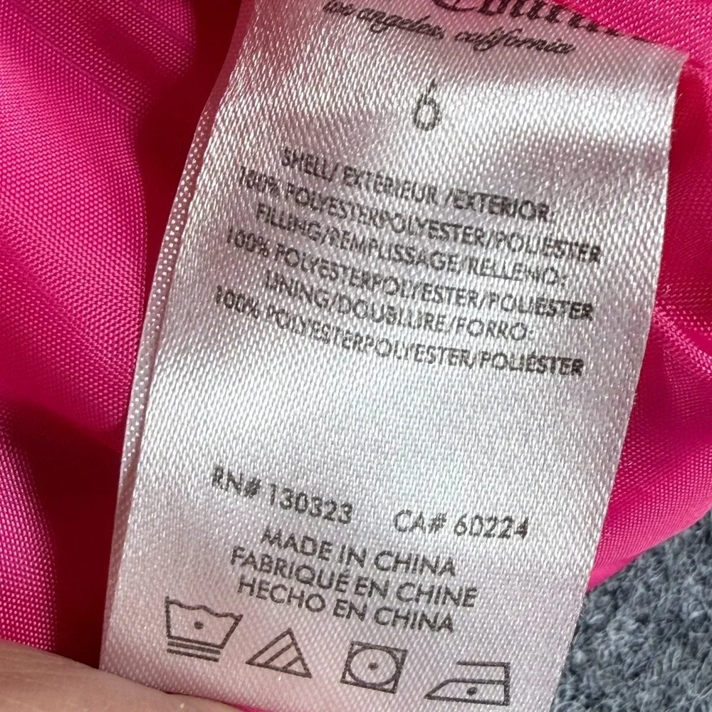 Juicy Couture Cargo Sweatpants Puffer Vest Girls 6 Pink Streetwear Outfit Set
